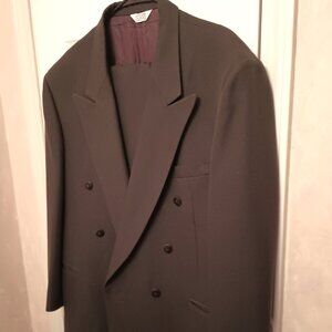 Cellini Men 2 Piece Dark Olive Double Breasted Suit